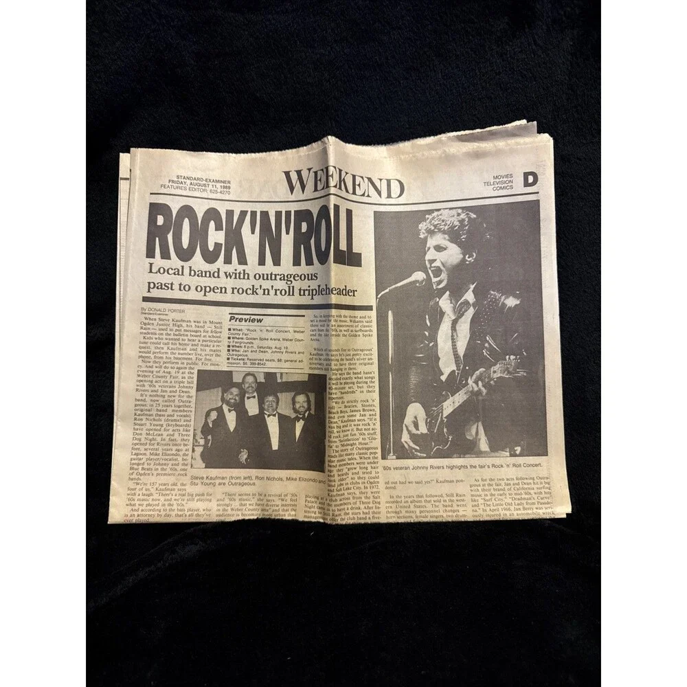Vintage Newspaper August 11 1989 Rock N Roll Baillie & The Boys Gary Morris Fair